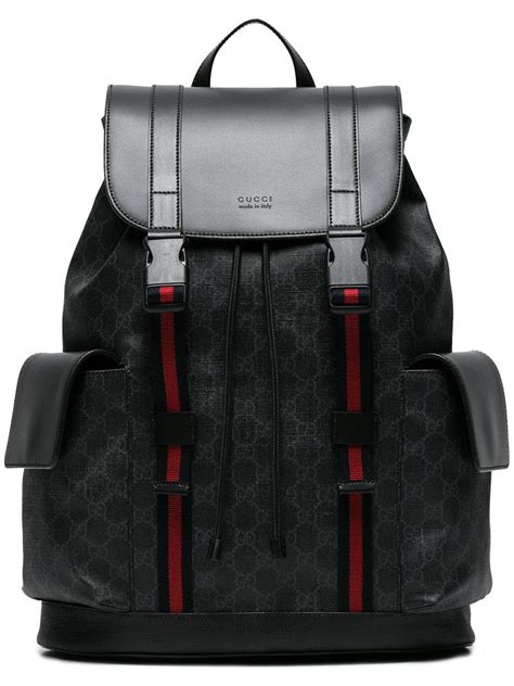 gucci gg supreme backpack with web|black Gucci backpack for men.